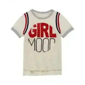 Arizona Jean Co. Girls Graphic Tee XS 6/6X White Red & Black